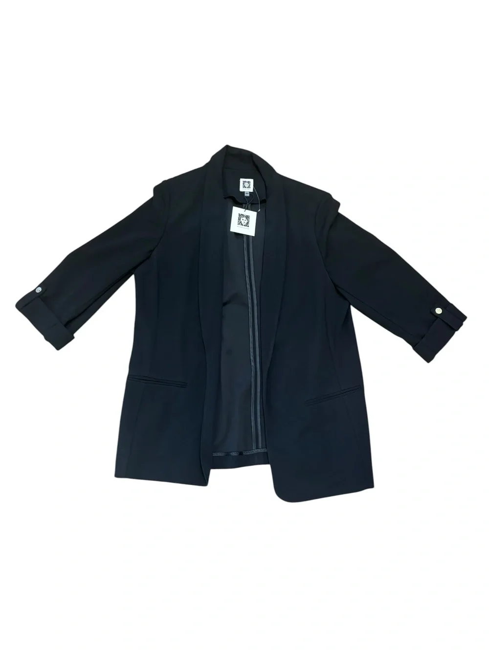 Anne Klein 3/4 Sleeve Padded Shoulder Blazer Size Large NWT